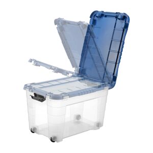 Aufbewahrungsbox '4UP' 60 l blau/transparent