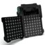 Camping-Ventilator grün Doppel-Solarpanel, LED-Licht 17 x 23 cm