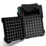 Camping-Ventilator grün Doppel-Solarpanel, LED-Licht 17 x 23 cm