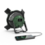 Camping-Ventilator grün mit LED-Licht und Fernbedienung Ø 21,5 cm