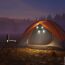 Camping-Ventilator grün mit LED-Licht und Fernbedienung Ø 21,5 cm