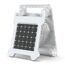 Camping-Ventilator weiß Solarpanel Front-/Seitenleuchten 19 x 25 cm