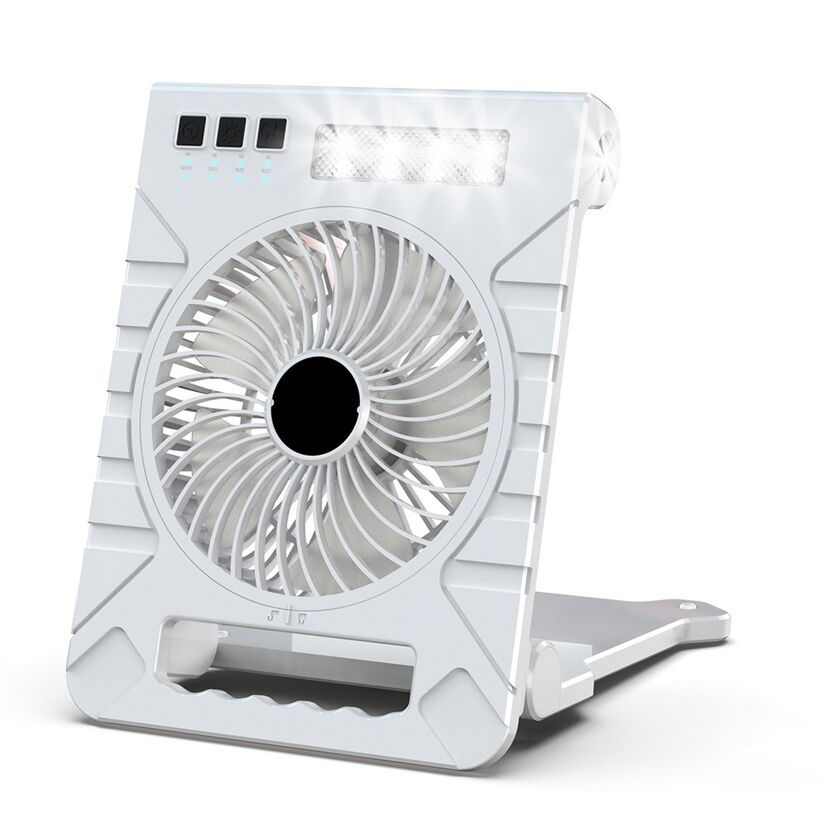 Camping-Ventilator weiß Solarpanel Front-/Seitenleuchten 19 x 25 cm