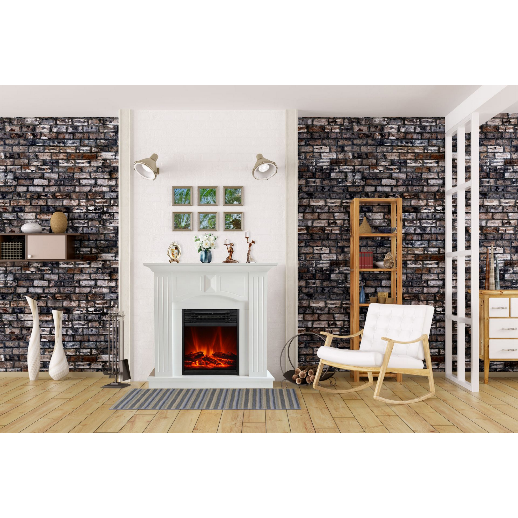 Elektrokamin 'Malmö AY0630' weiß 1,75-2 kW