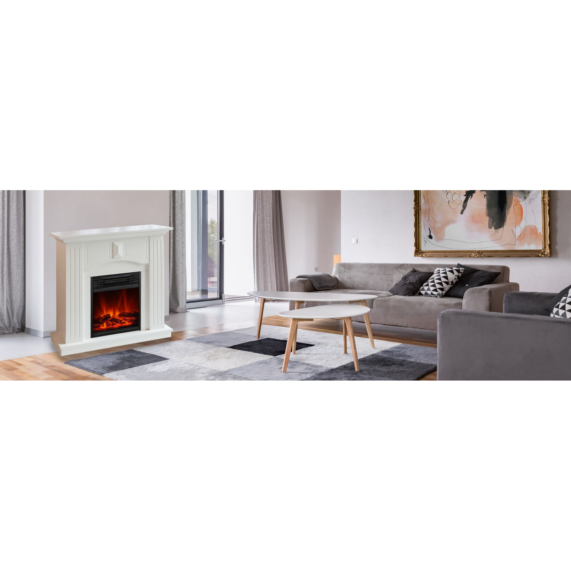 Elektrokamin 'Malmö AY0630' weiß 1,75-2 kW