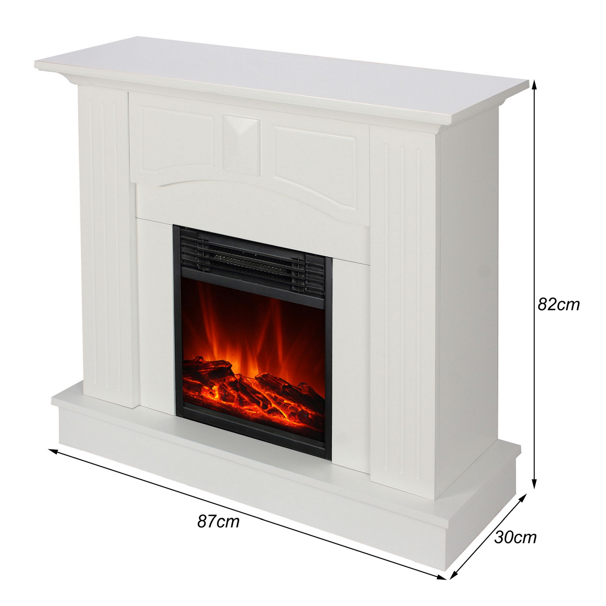 Elektrokamin 'Malmö AY0630' weiß 1,75-2 kW