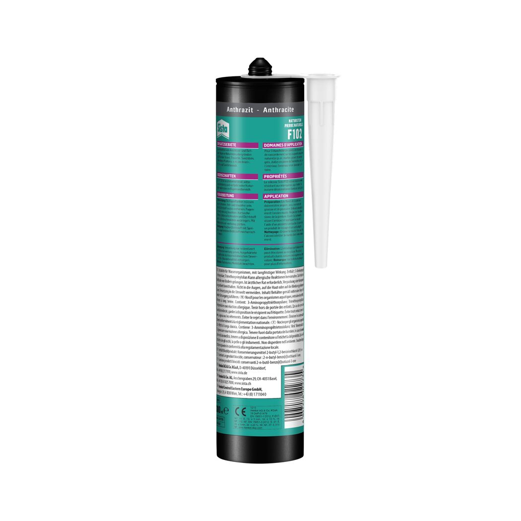 Natursteinsilikon 'F102' anthrazit 300 ml