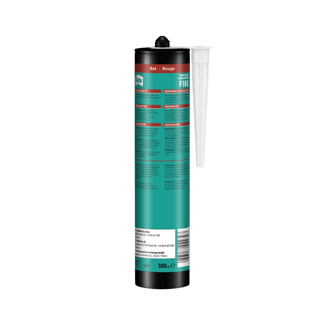 Ofen- und Kaminsilikon 'F106' rot 300 ml