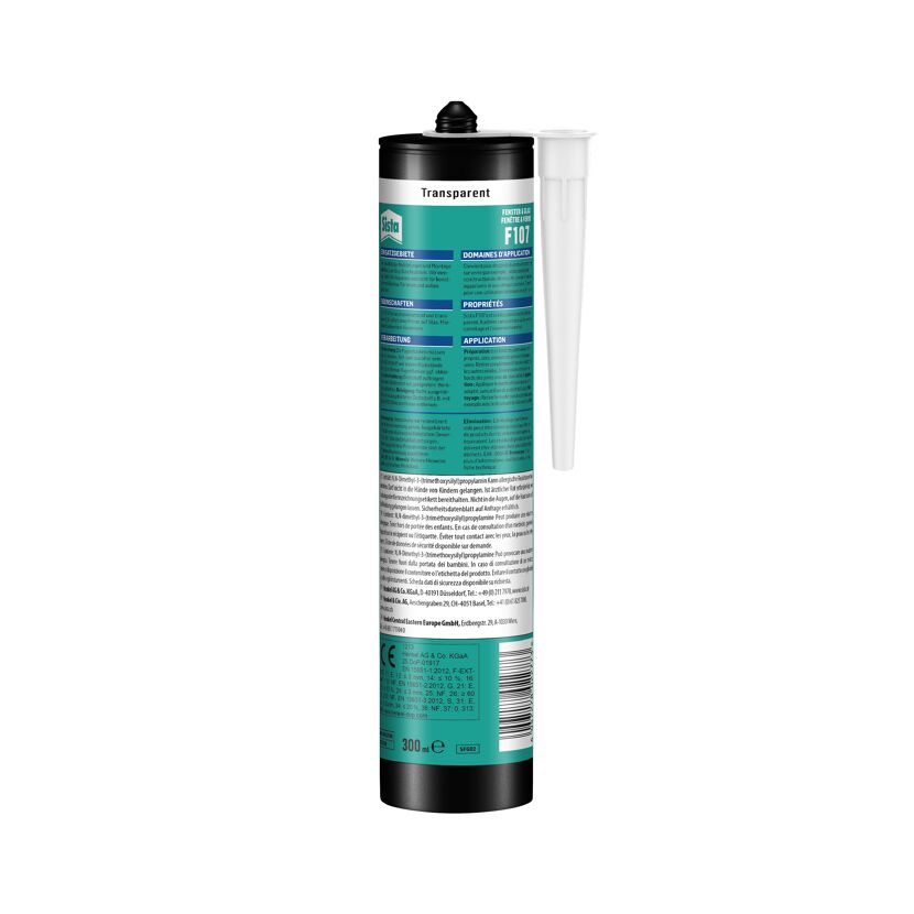 Fenster- und Glassilikon 'F107' transparent 300 ml