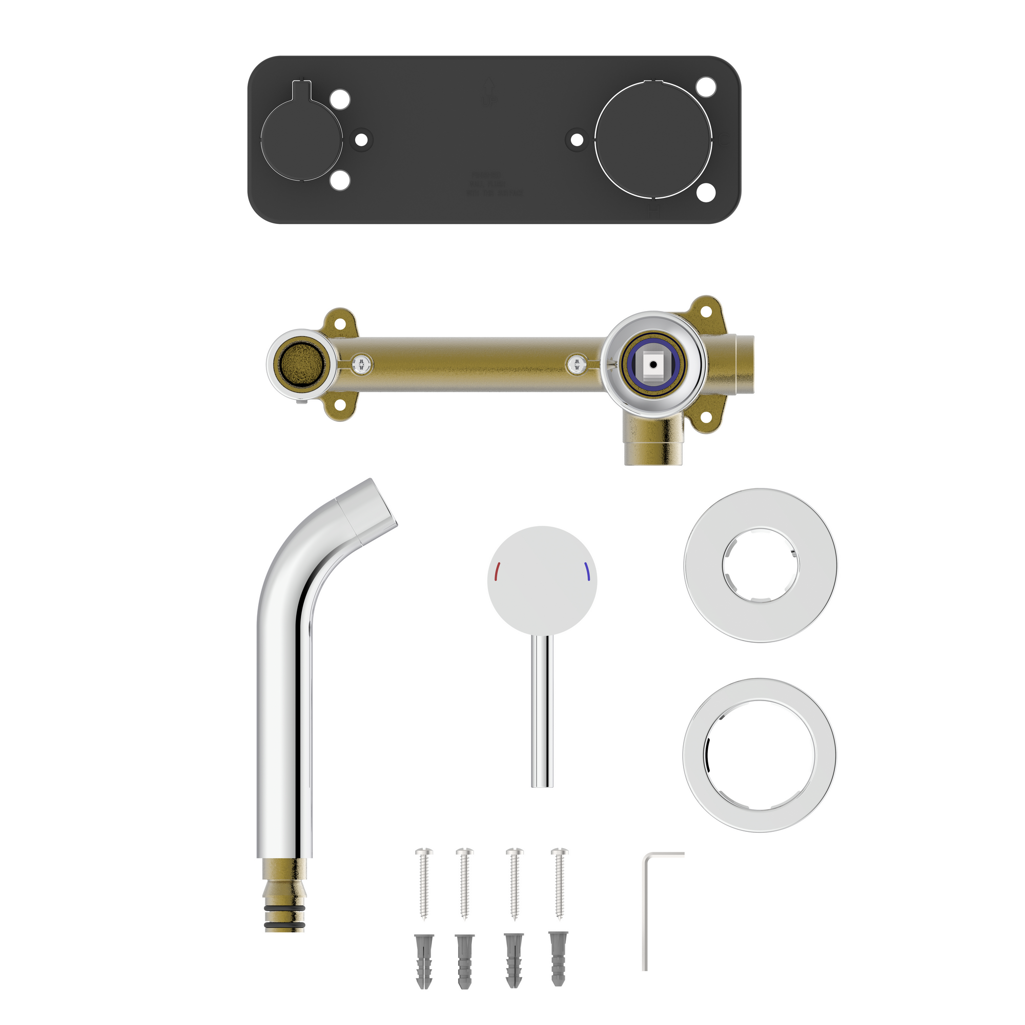 Waschtischarmatur 'Bow²' chromfarben 12,7 cm