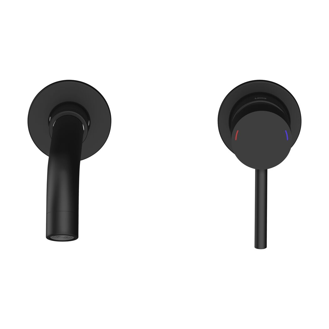 Waschtischarmatur 'Bow²' schwarz-matt 12,7 cm