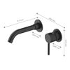 Waschtischarmatur 'Bow²' schwarz-matt 12,7 cm
