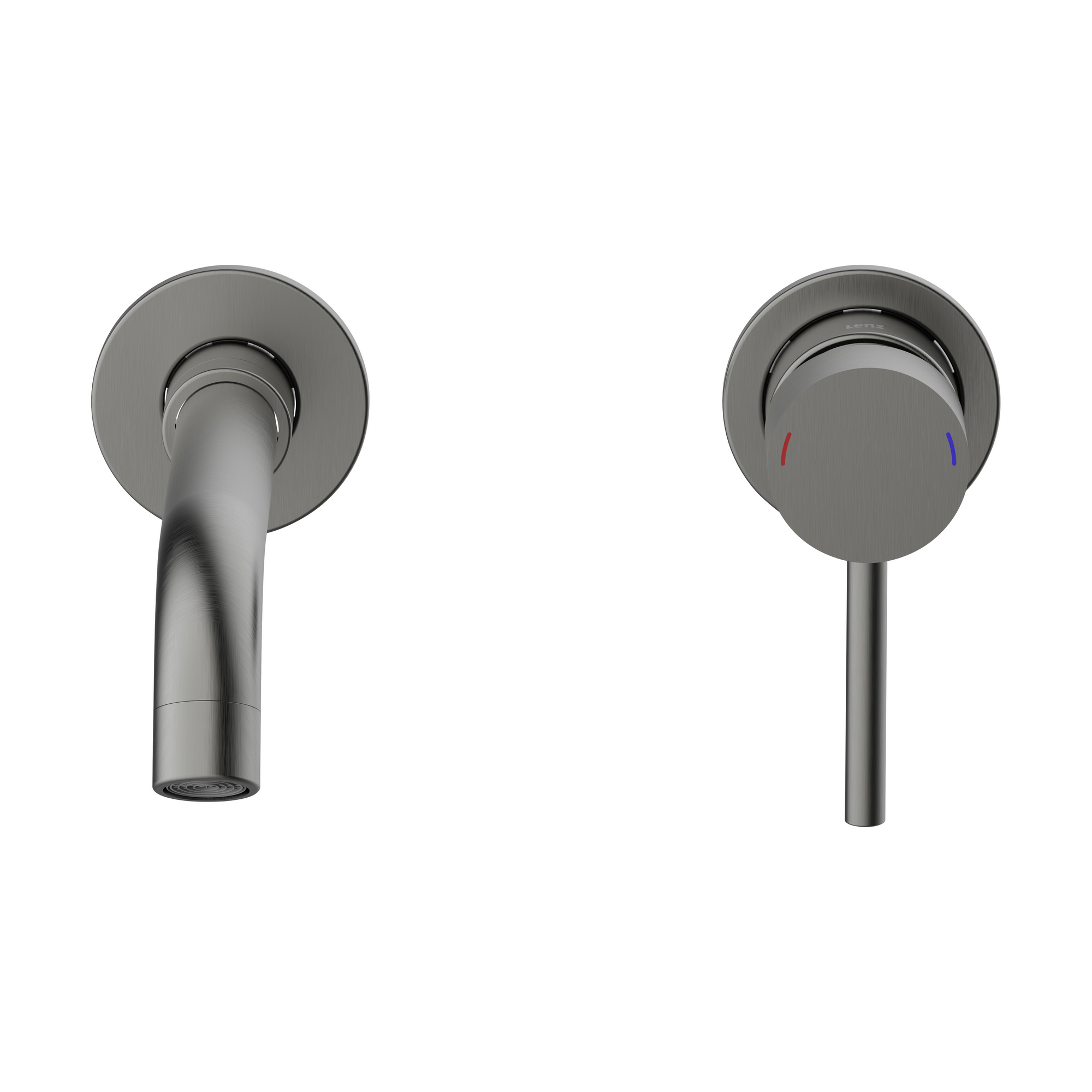 Waschtischarmatur 'Bow²' graphitfarben 12,7 cm