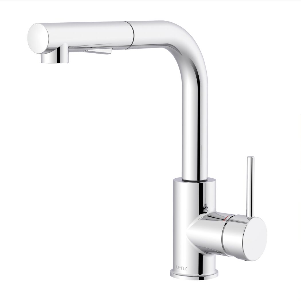 Küchenarmatur 'Olina Flex' chromfarben 27,7 cm mit Geschirrbrause