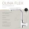 Küchenarmatur 'Olina Flex' chromfarben 27,7 cm mit Geschirrbrause