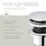 Pop-Up-Ablaufventil 'EasyClean' chromfarben