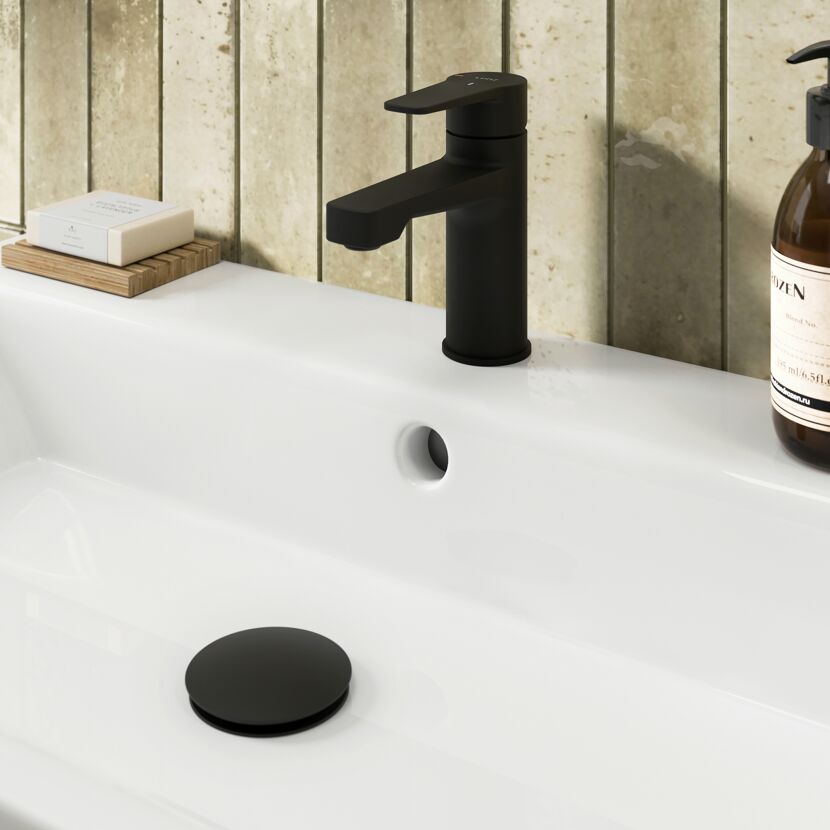 Pop-Up-Ablaufventil 'EasyClean' schwarz-matt