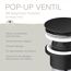 Pop-Up-Ablaufventil 'EasyClean' schwarz-matt