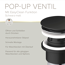 Pop-Up-Ablaufventil 'EasyClean' schwarz-matt