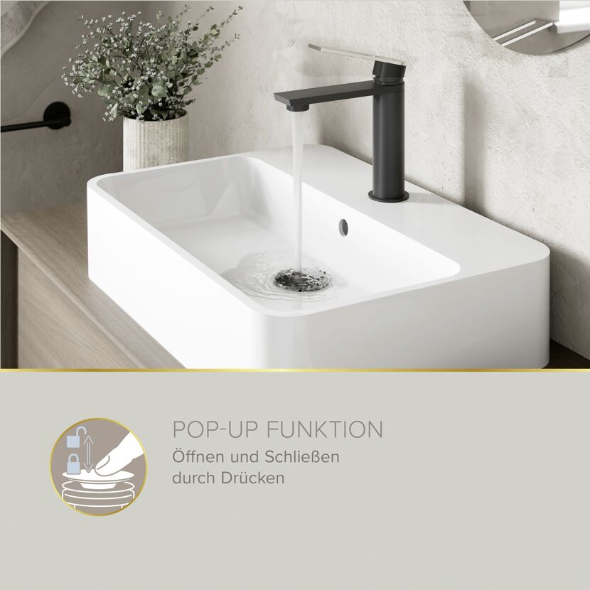 Pop-Up-Ablaufventil 'EasyClean' Edelstahl