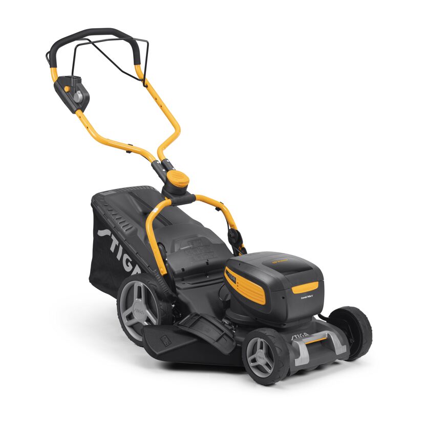 Akku-Rasenmäher 'Combi 748e V Kit' 1,5 kW mit 2 Akkus und Ladegerät