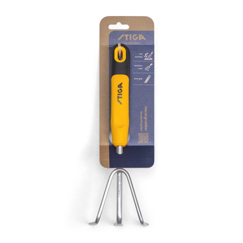 Handgrubber gelb 3 Zinken 29 cm