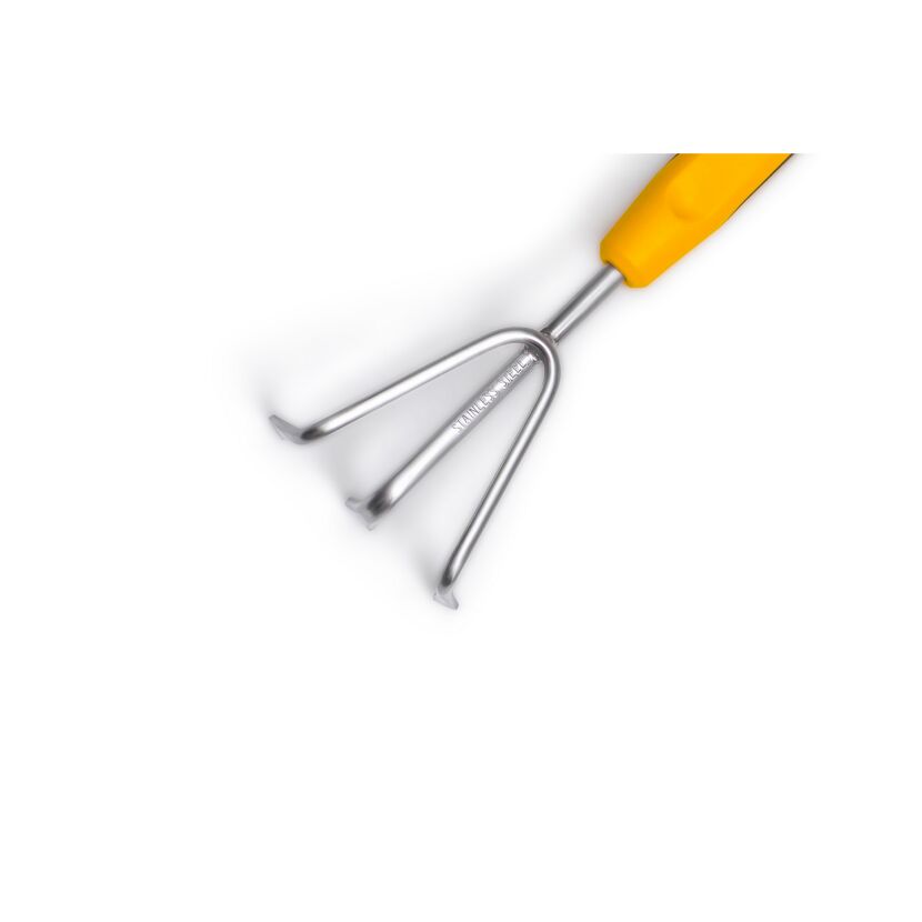 Handgrubber gelb 3 Zinken 29 cm