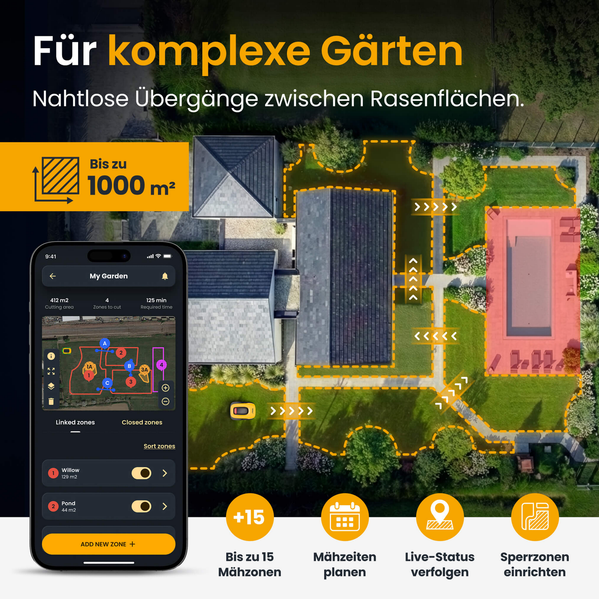 Mähroboter 'A 10v' kabellos bis 1000 m²