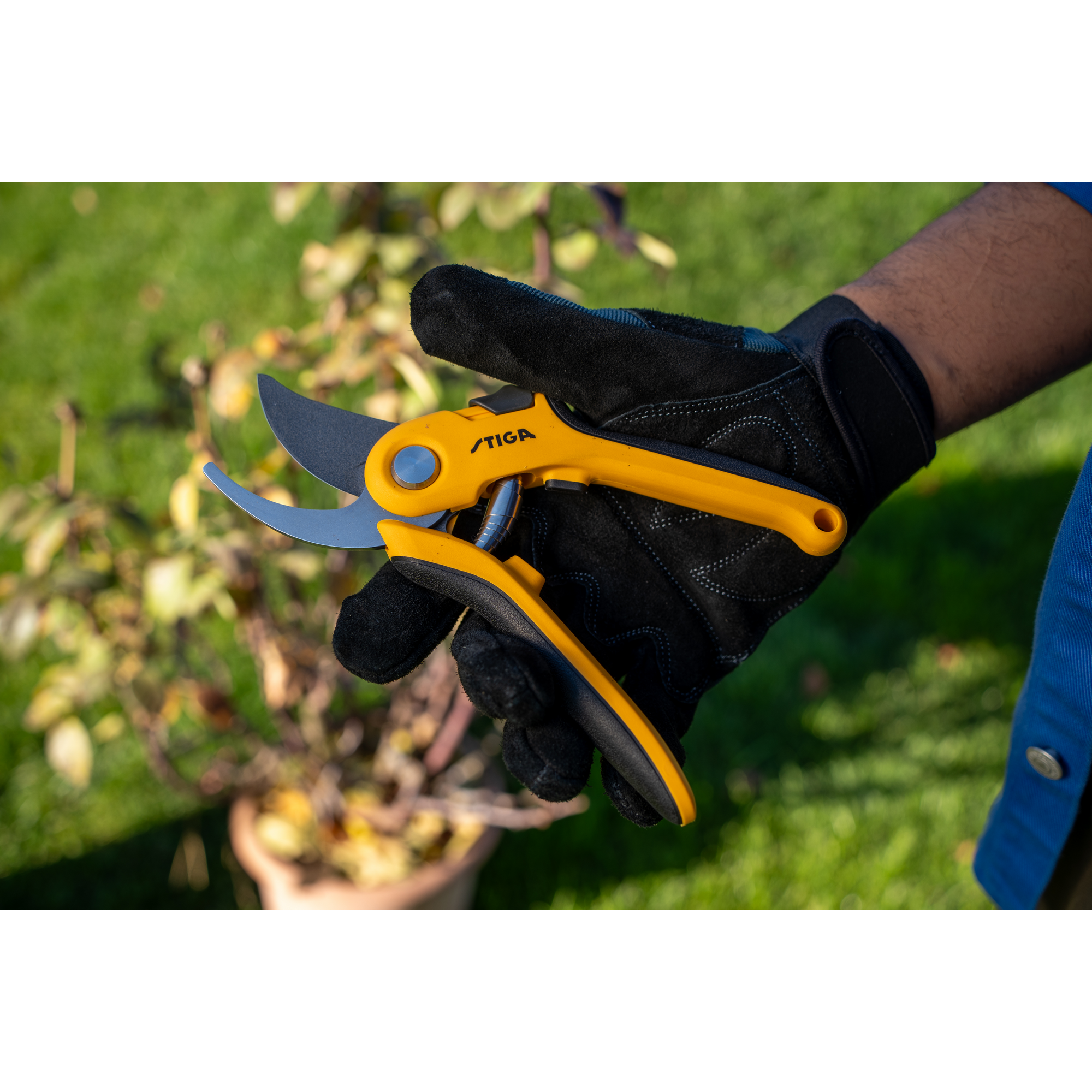 Bypass-Ast- und Strauchschere gelb 21 cm