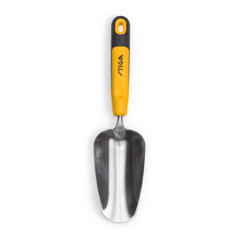 Handschaufel Edelstahl gelb 34 cm