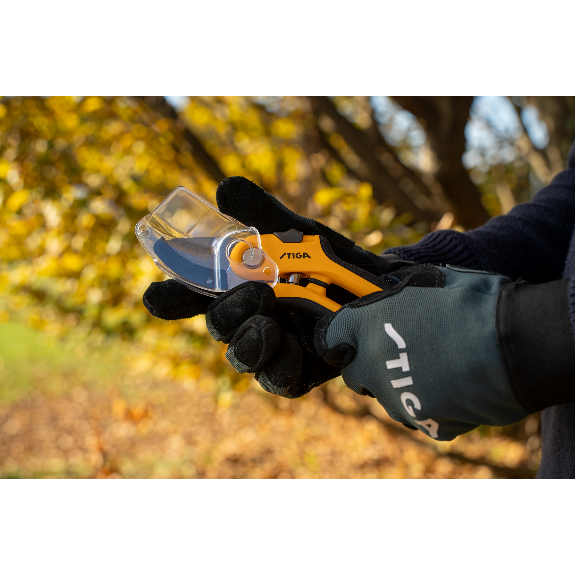 Amboss-Ast- und Strauchschere gelb 21 cm