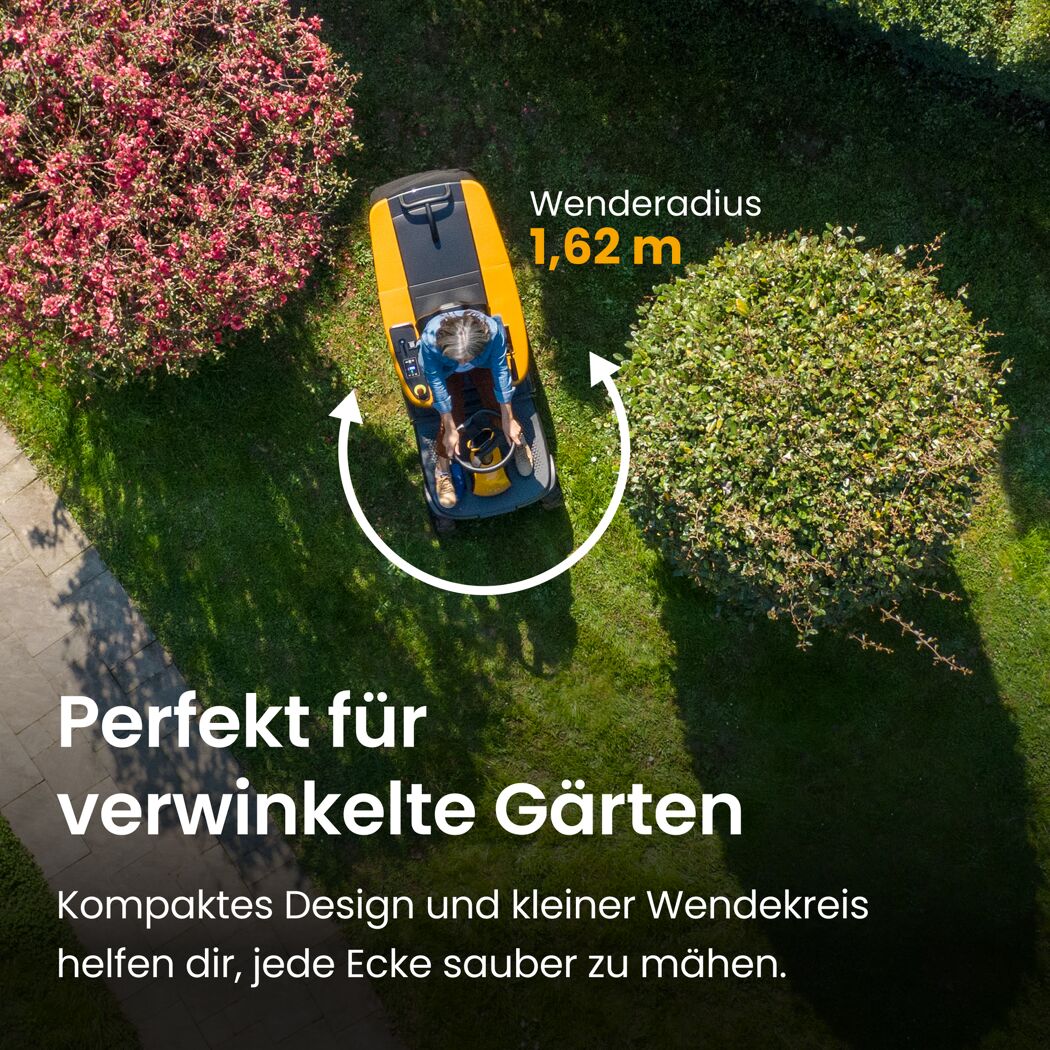Akku-Rasentraktor 'Swift 372e' mit Akku und Ladegerät