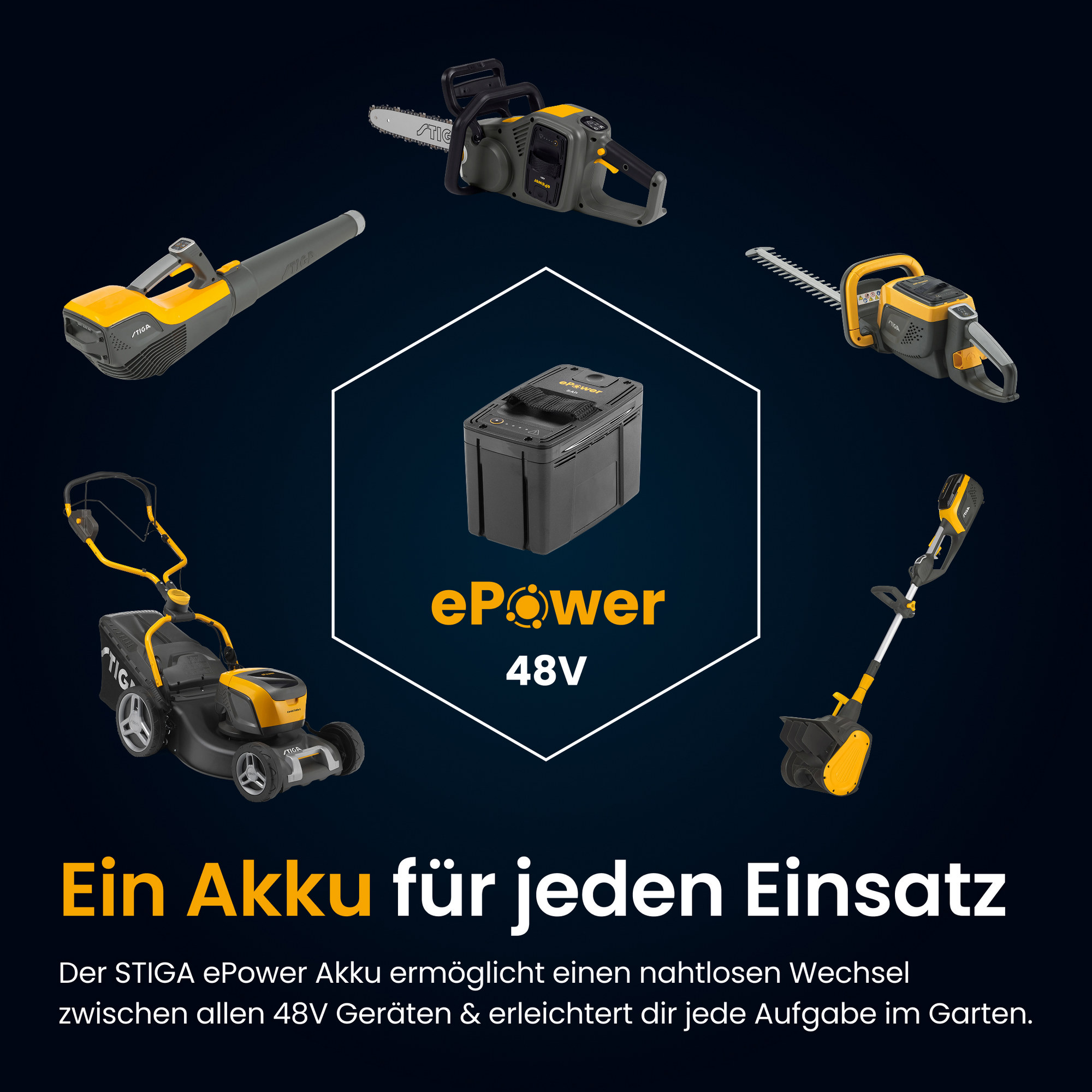 Akku-Rasentraktor 'Swift 372e' mit Akku und Ladegerät