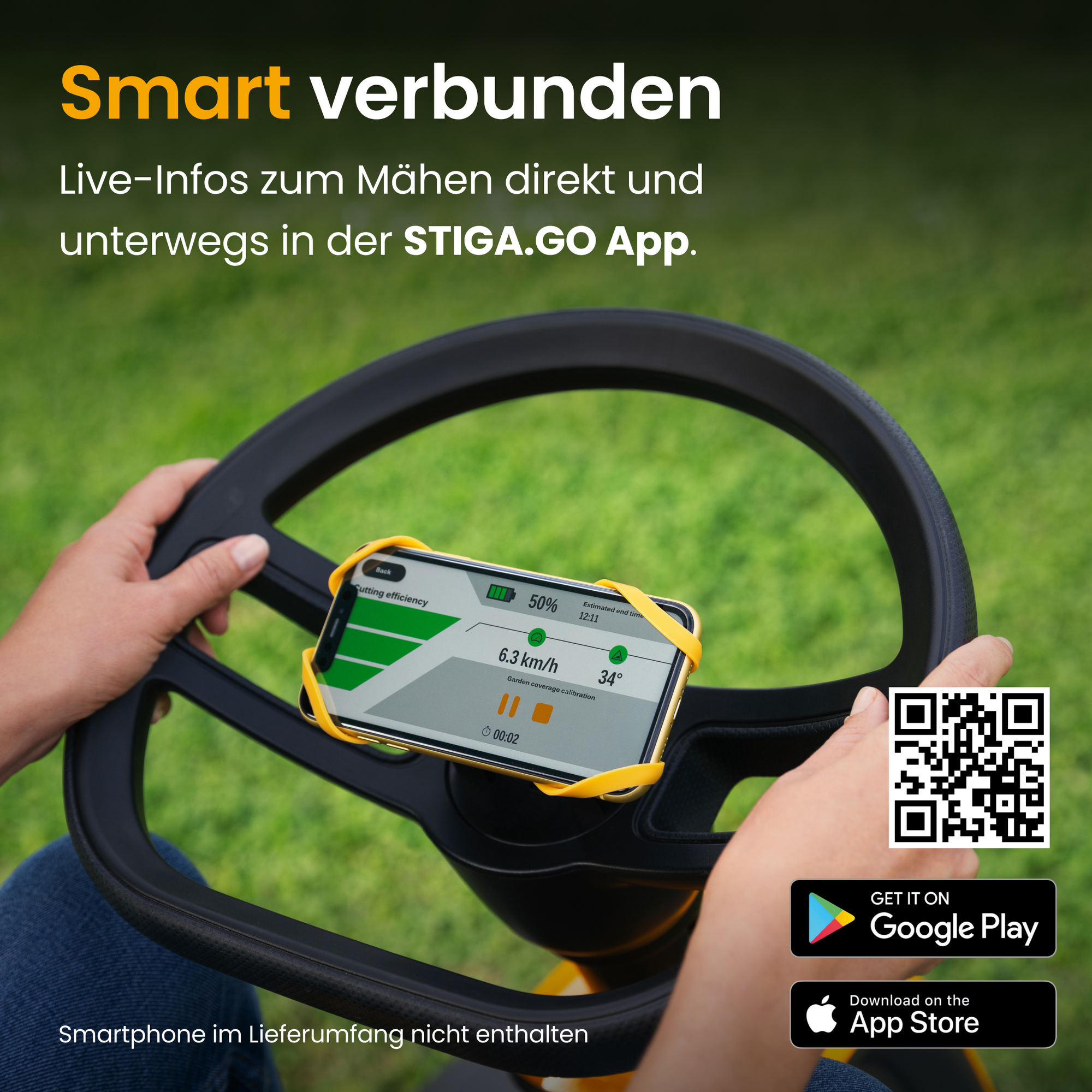 Akku-Rasentraktor 'Swift 372e' mit Akku und Ladegerät