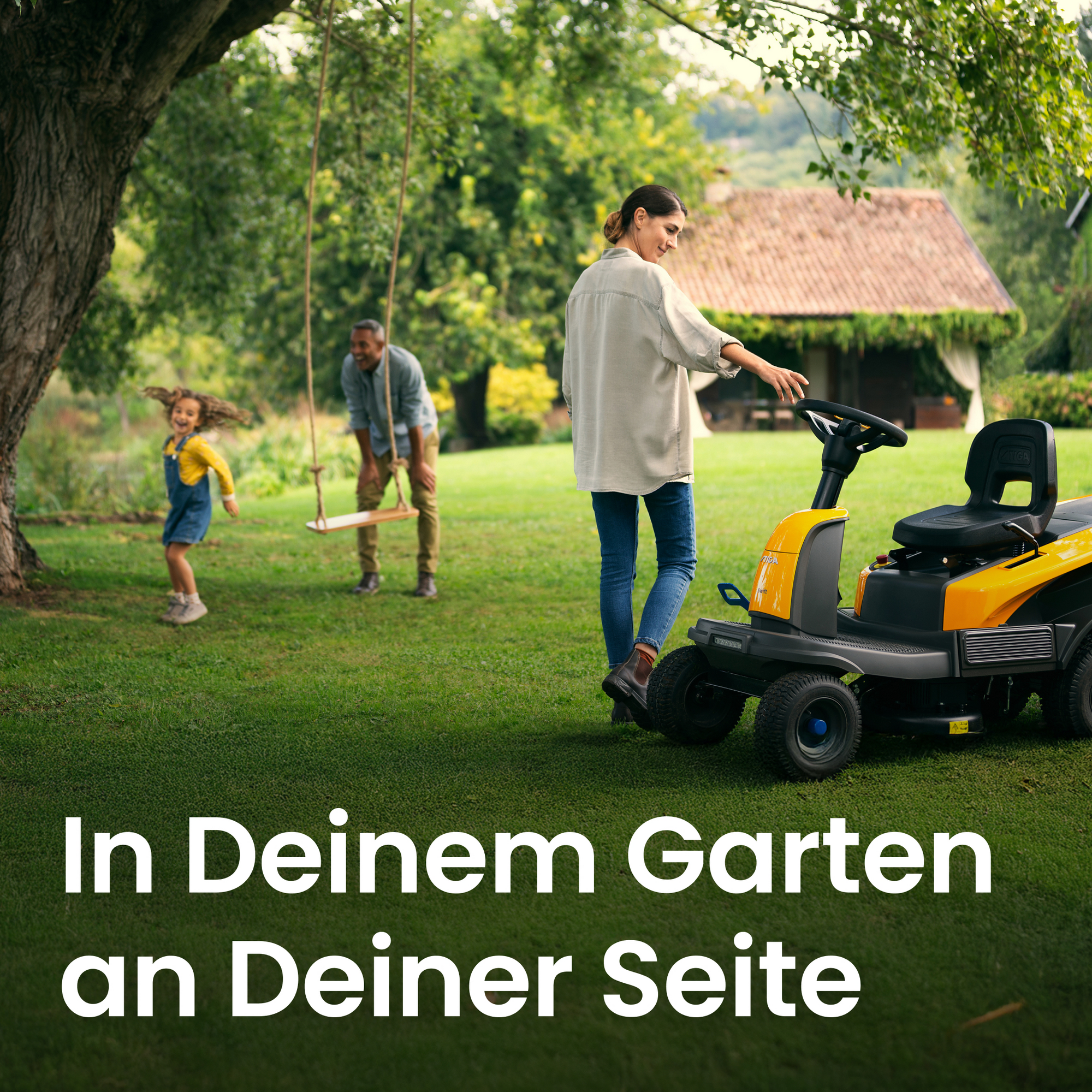 Akku-Rasentraktor 'Swift 372e' mit Akku und Ladegerät