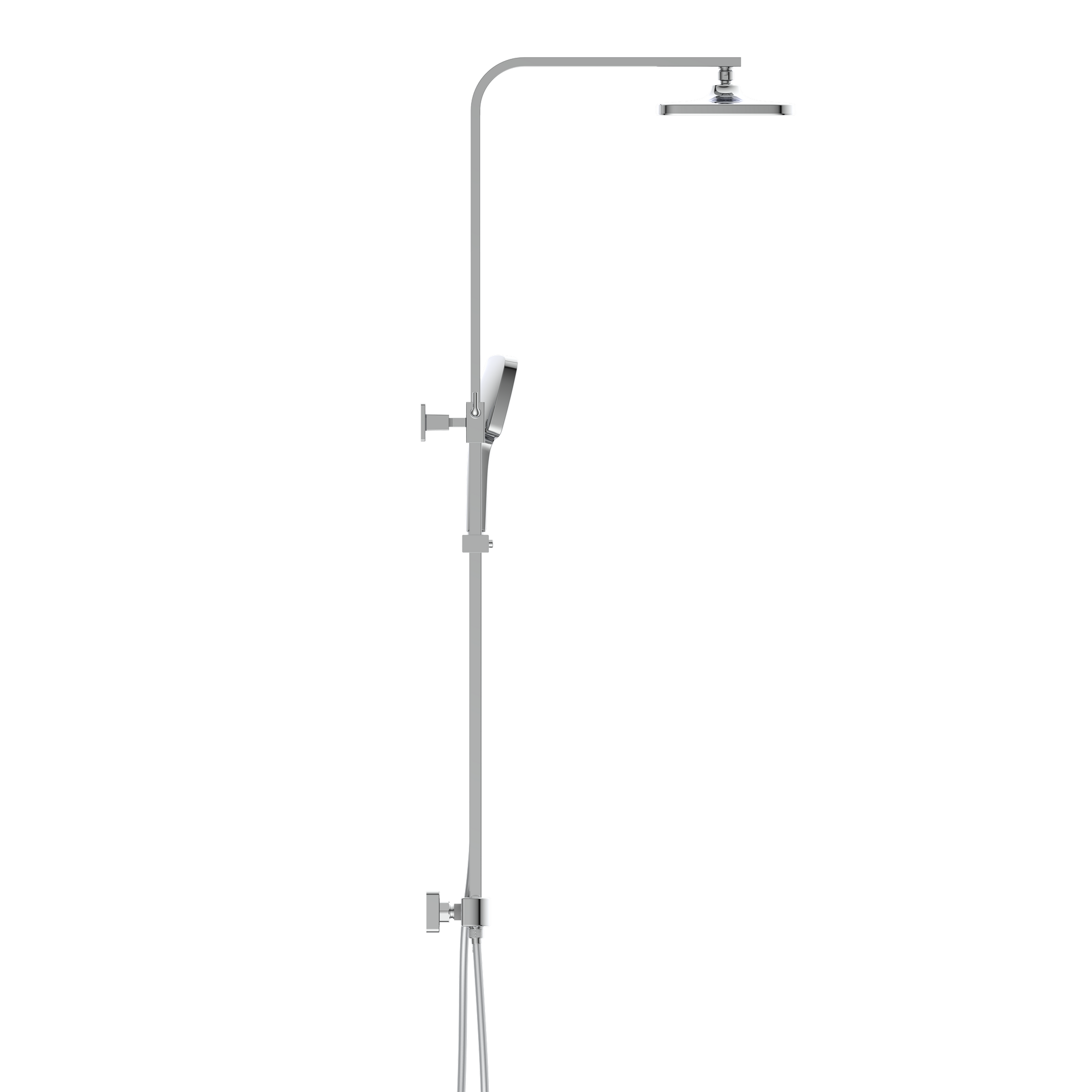 Überkopfbrause-Set 'Gran Canaria' chromfarben mit Thermostatarmatur
