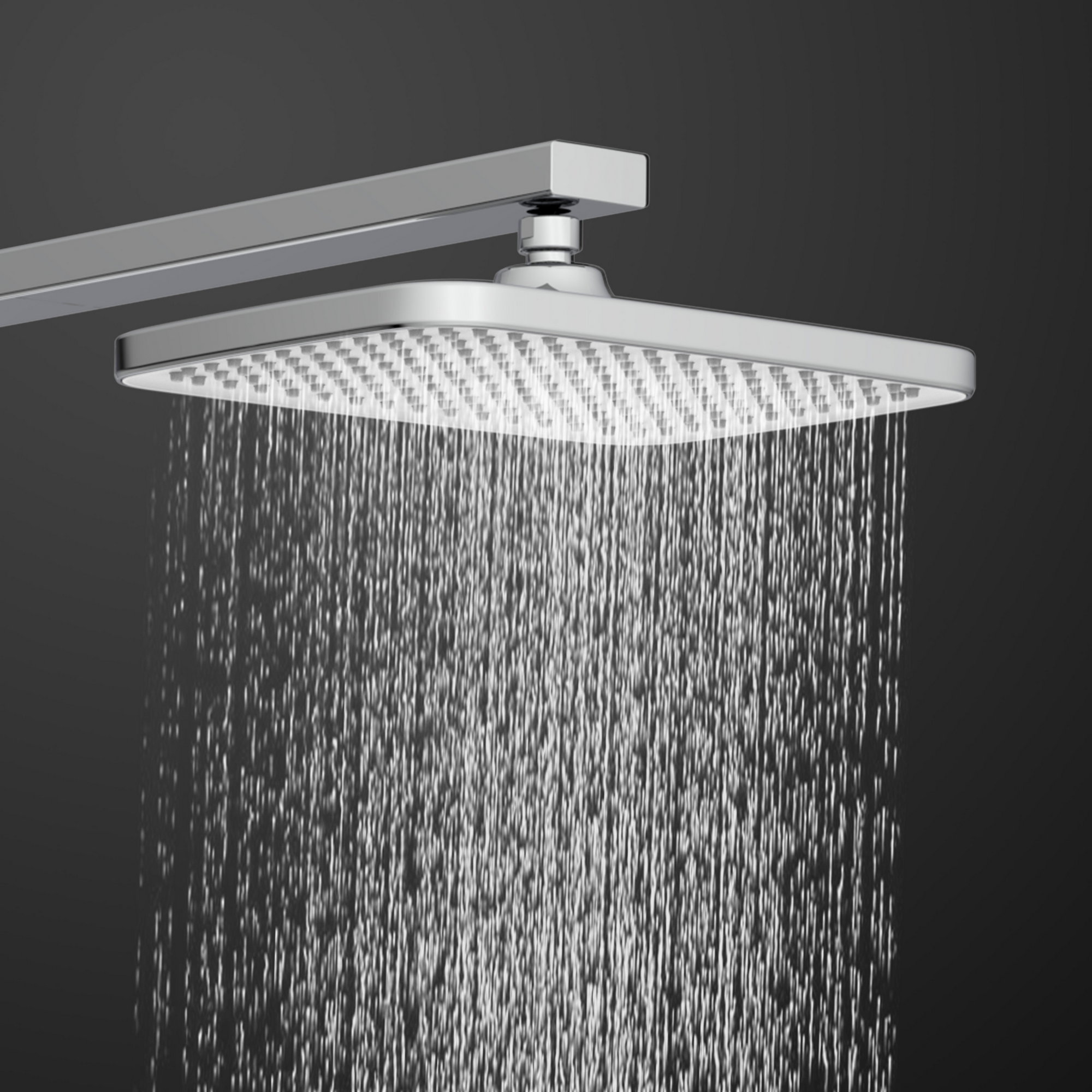 Überkopfbrause-Set 'Gran Canaria' chromfarben mit Thermostatarmatur