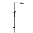 Überkopfbrause-Set 'Gran Canaria' mattschwarz mit Thermostatarmatur