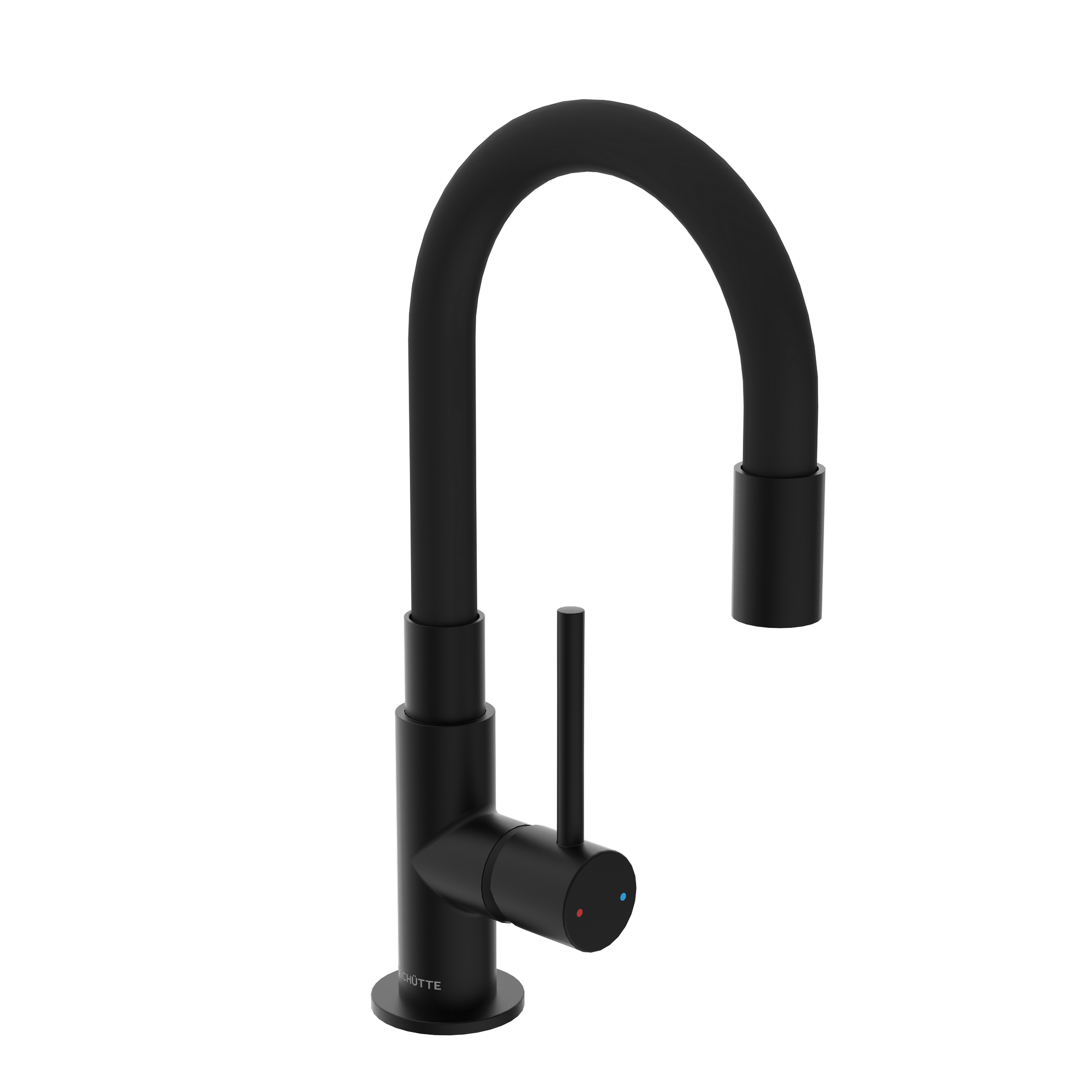 Waschtischarmatur 'Glasgow' Mattschwarz mit Soft-Touch Schlauch