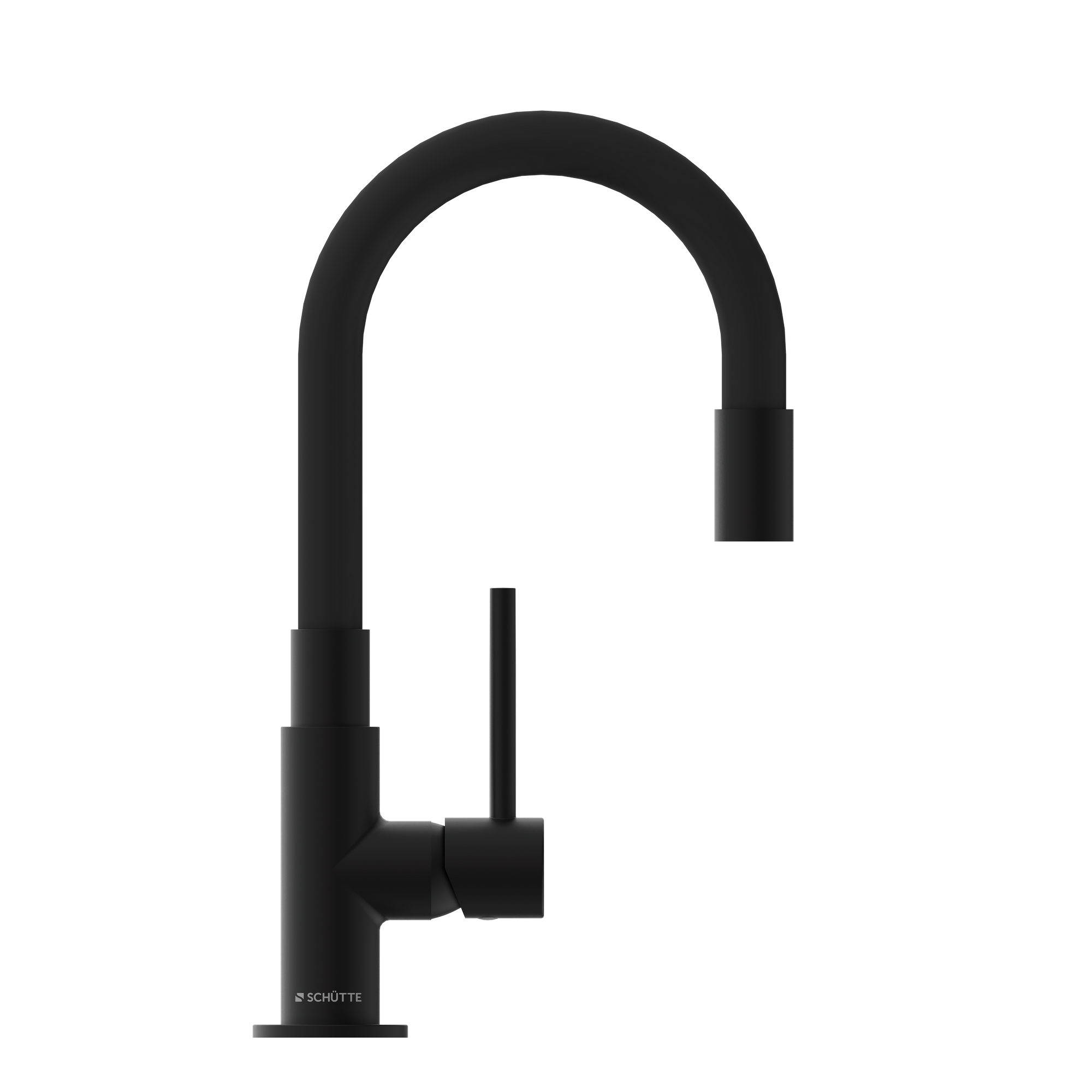 Waschtischarmatur 'Glasgow' Mattschwarz mit Soft-Touch Schlauch