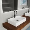 Waschtischarmatur 'Glasgow' Mattschwarz mit Soft-Touch Schlauch