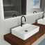 Waschtischarmatur 'Glasgow' Mattschwarz mit Soft-Touch Schlauch