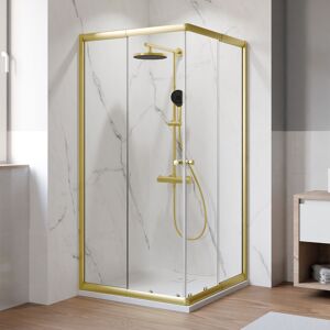 Eckeinstieg 'Ektos' mit Schiebetür goldfarben 75 - 90 cm