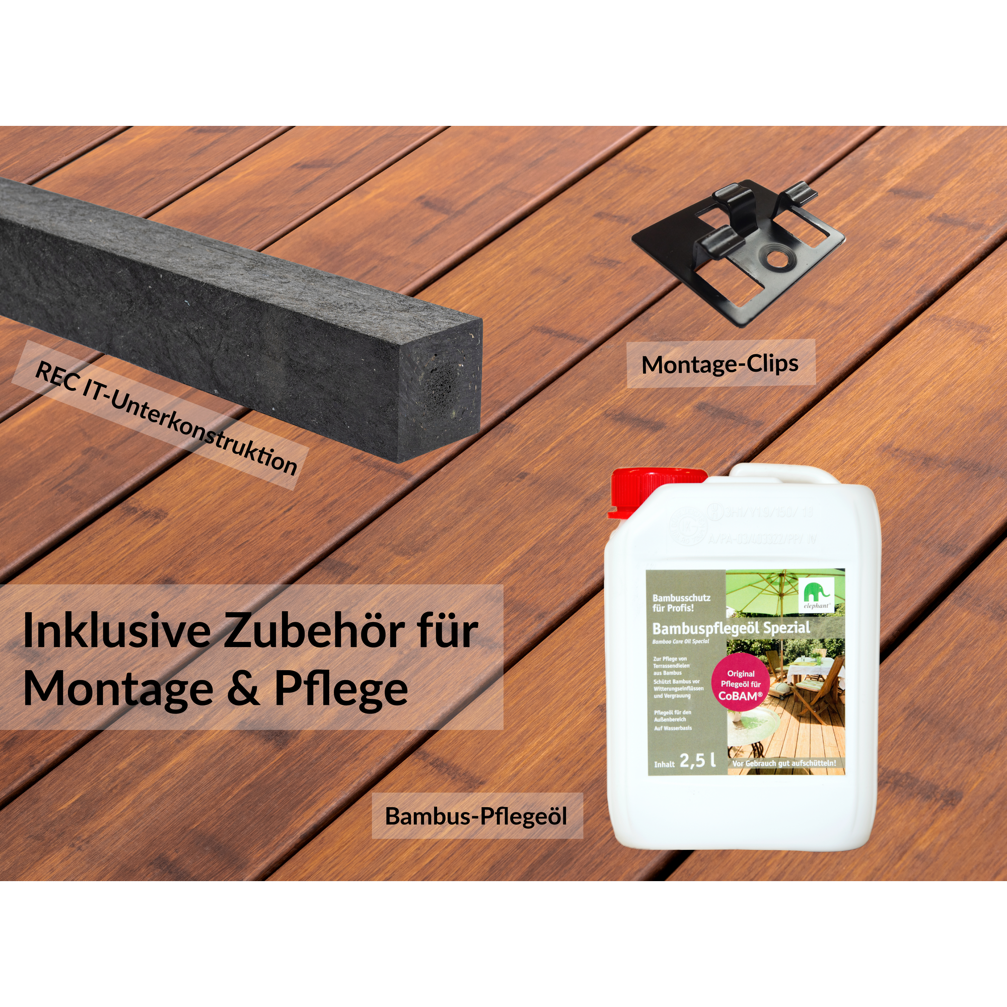 Terrassendielen-Komplettset 'CoBAM® S' kaffeefarben 25 qm