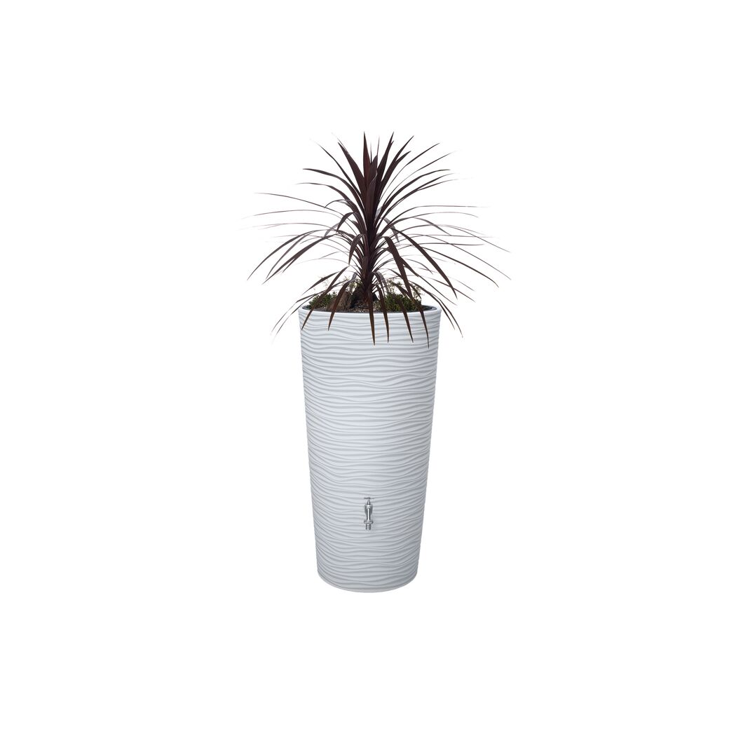 Regentonne 2in1 'Natura' arctic 210 l inklusive Pflanzschale