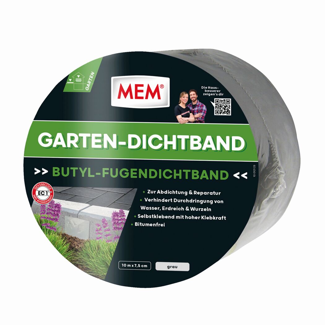 Garten-Dichtband grau 7,5 cm x 10 m