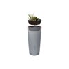 Regentonne 2in1 'Stone' silver 210 l inklusive Pflanzschale