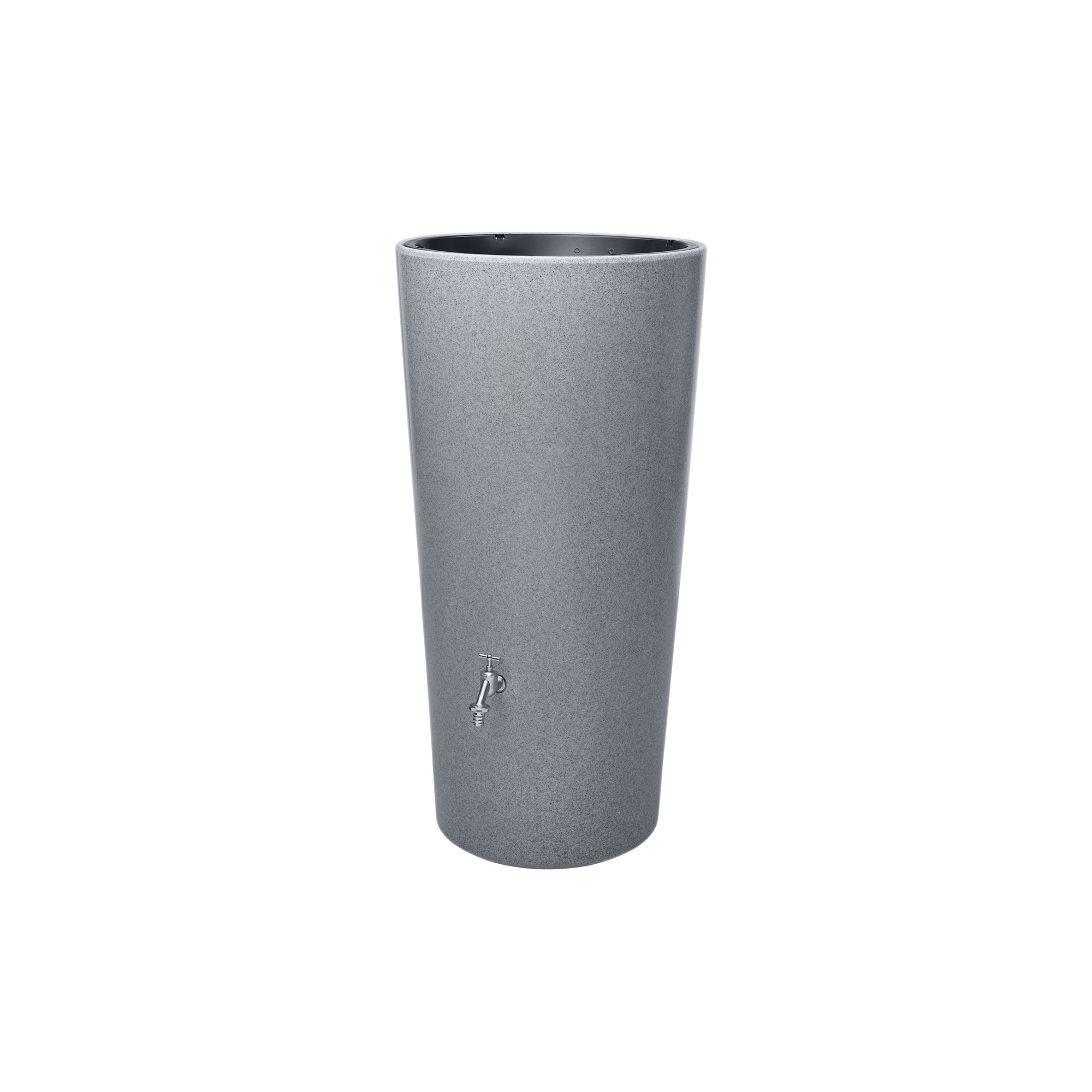 Regentonne 2in1 'Stone' silver 210 l inklusive Pflanzschale