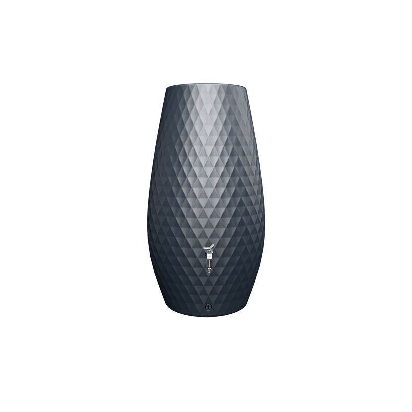 Regentonne 2in1 'Triagon' graphite grey 230 l mit integrierter Pflanzschale