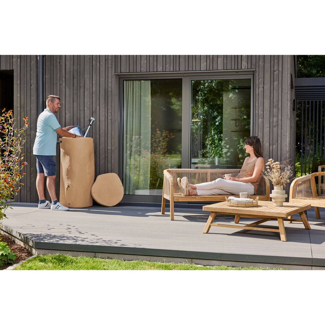 Regentonne 'Woodstock Baumstamm' lightwood 250 l